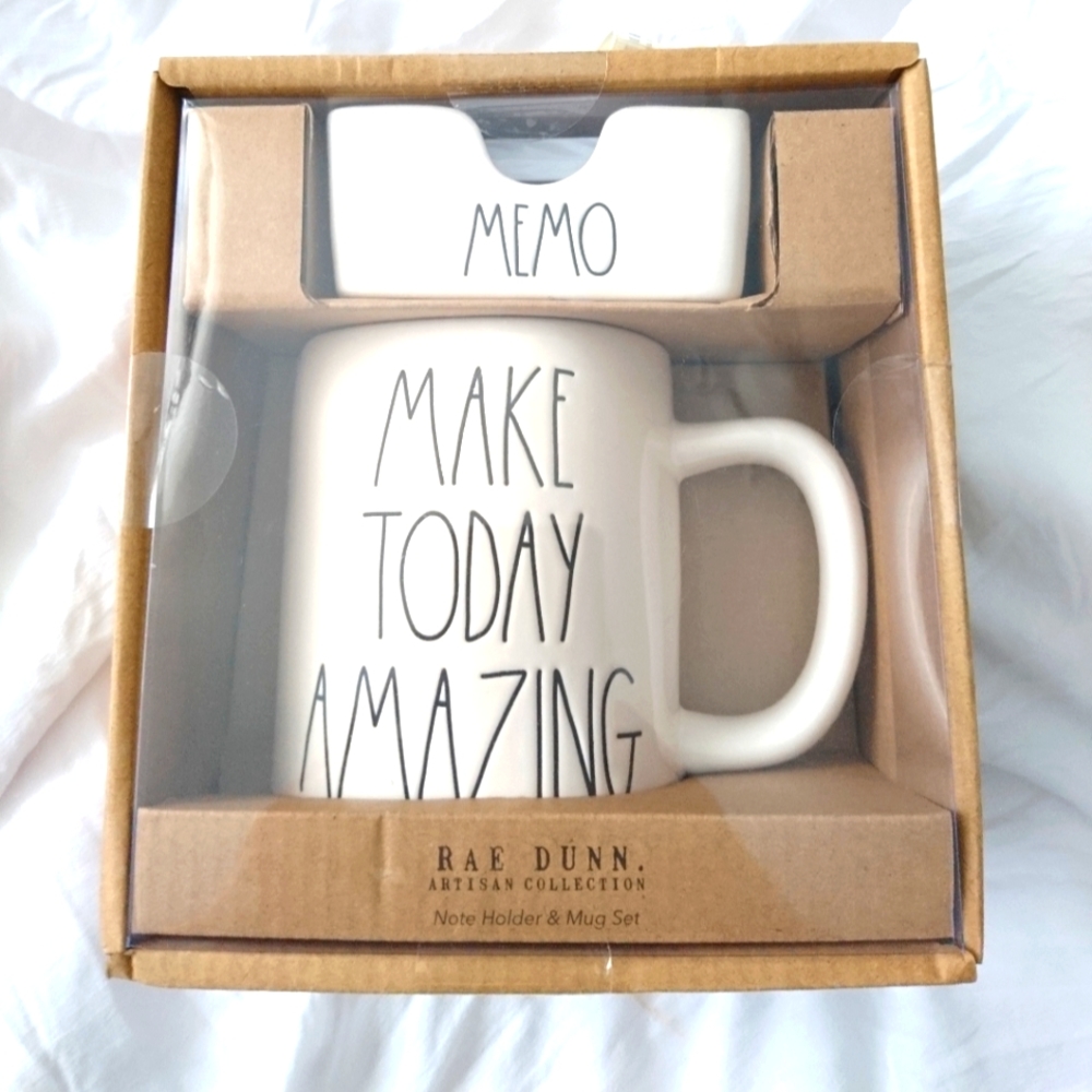 🔥 Rae Dunn mug set with memo